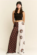 *Plus Size* Two-Tone Checkered & 8 ball Pants