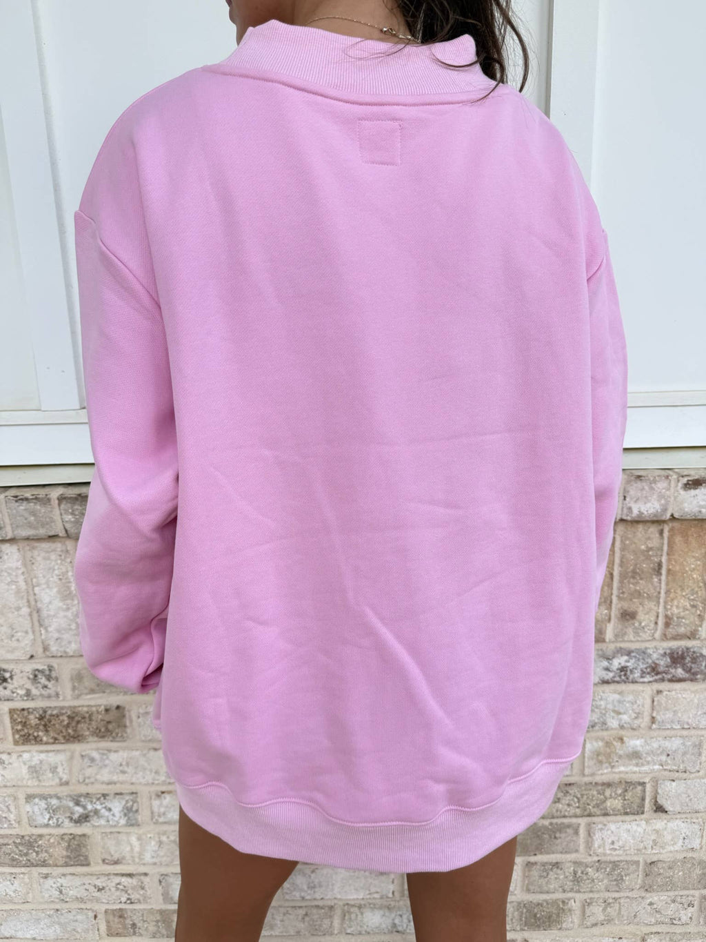 ‘Sunkissed’ Cheetah Print Embroidered Mockneck / Bubblegum Pink