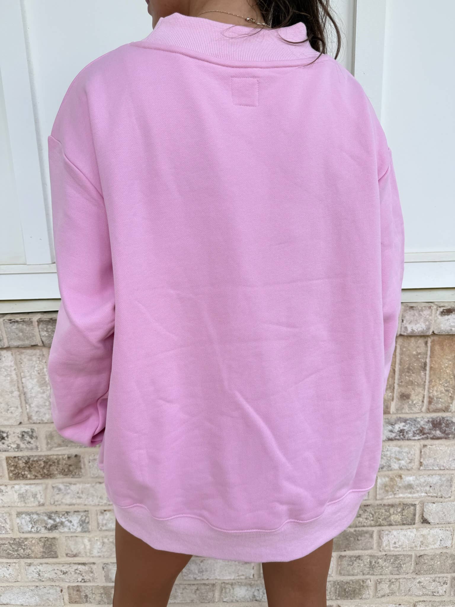 ‘Sunkissed’ Cheetah Print Embroidered Mockneck / Bubblegum Pink