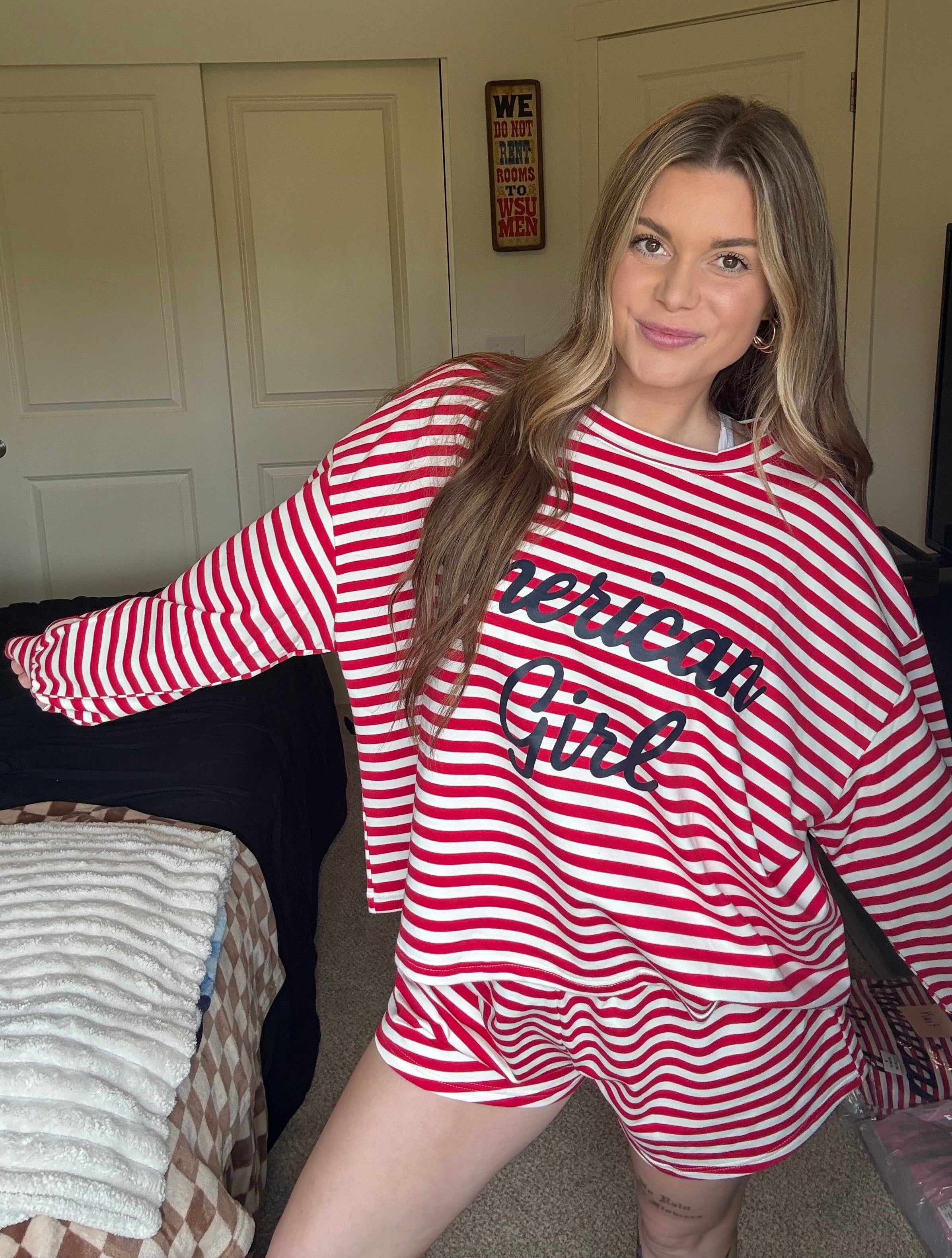 ‘American Girl’ Striped Set