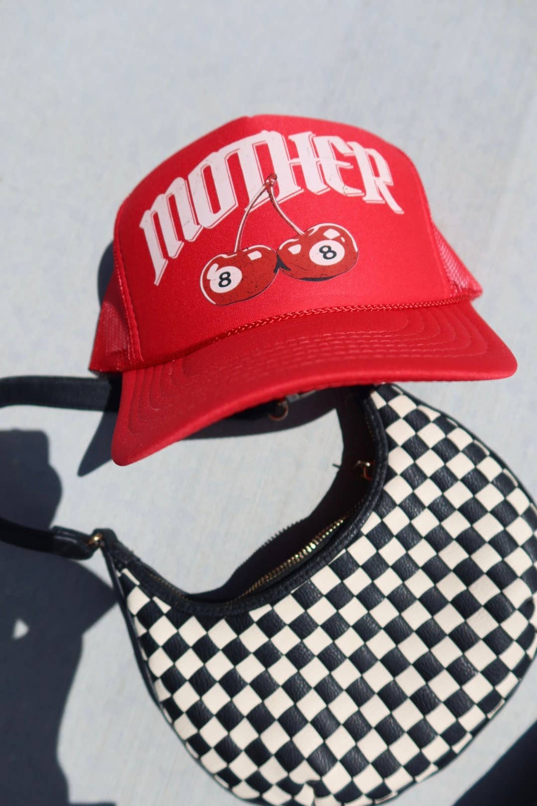 Mother Cherries Foam Trucker Hat : Red Hat