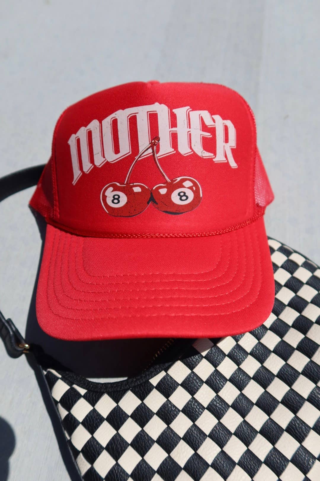 Mother Cherries Foam Trucker Hat : Red Hat