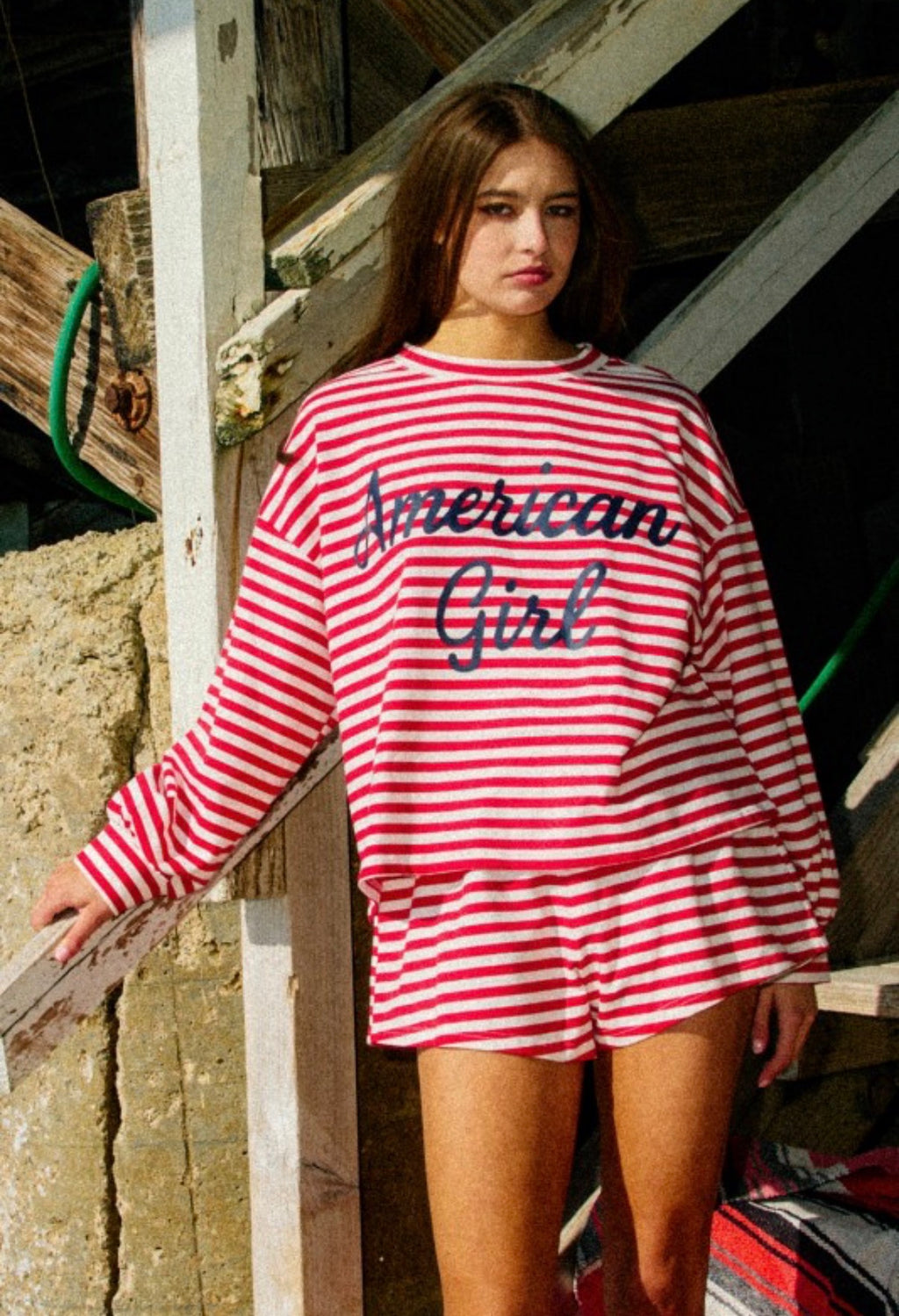 ‘American Girl’ Striped Set