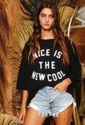 ‘Nice is the New Cool’ Black Tee