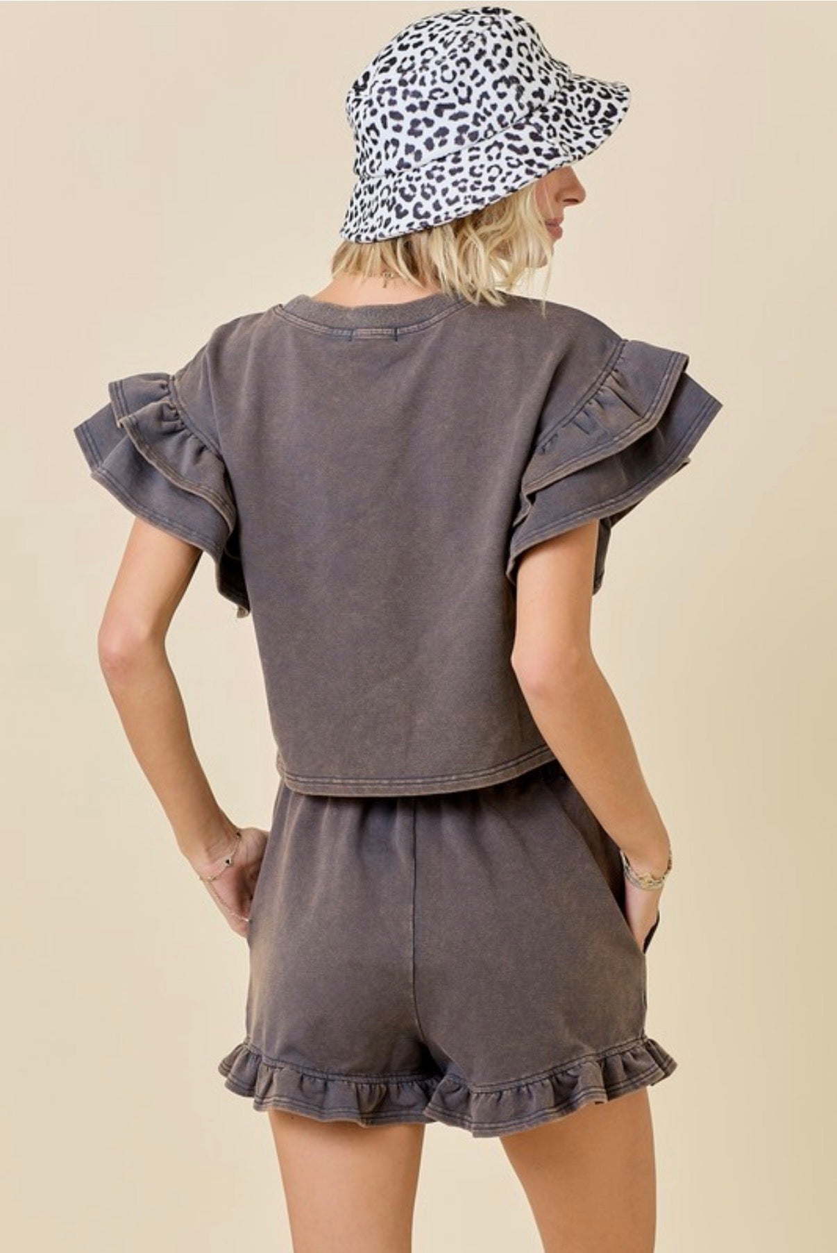 Ruffle Sleeve Lounge Set