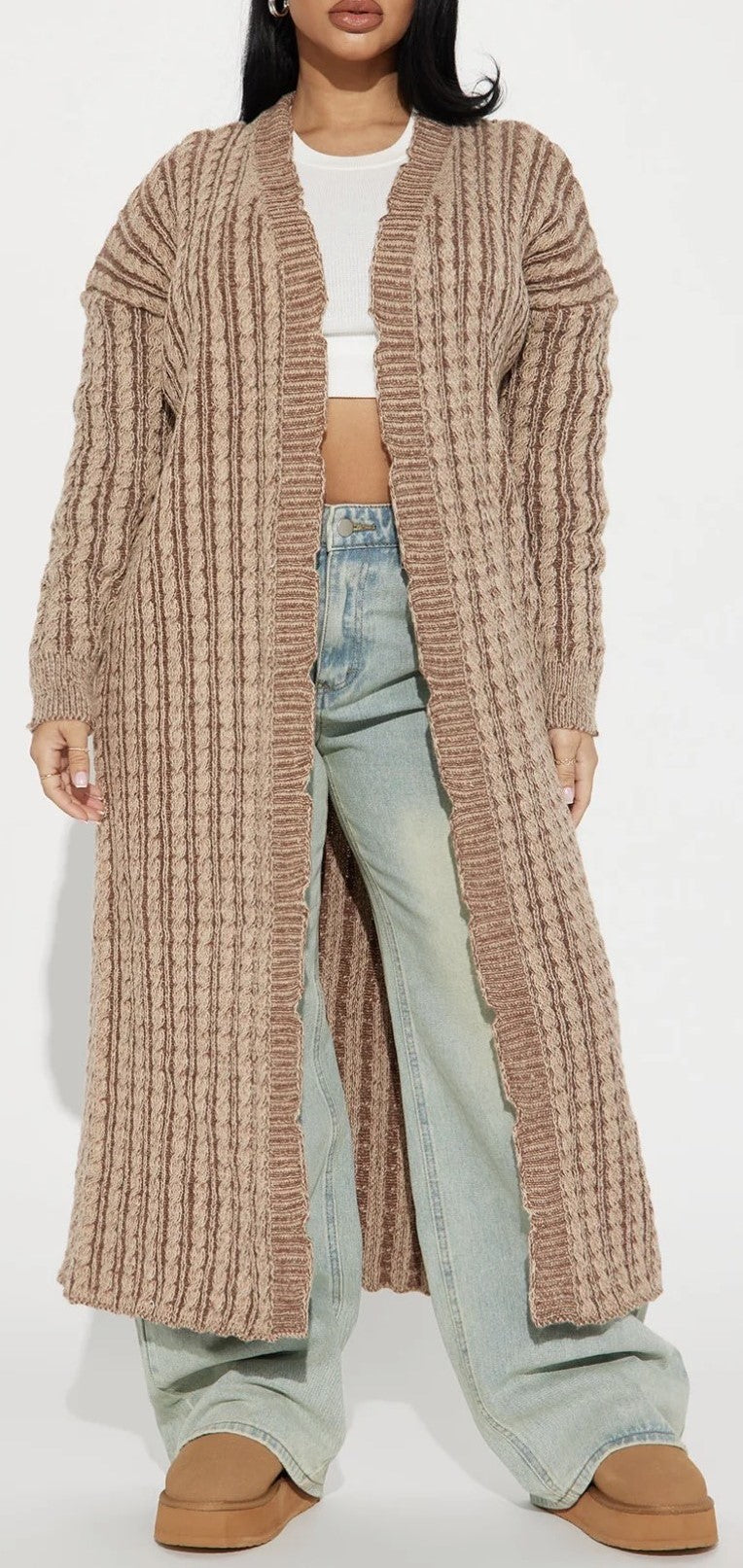 Mocha Long Cardigan