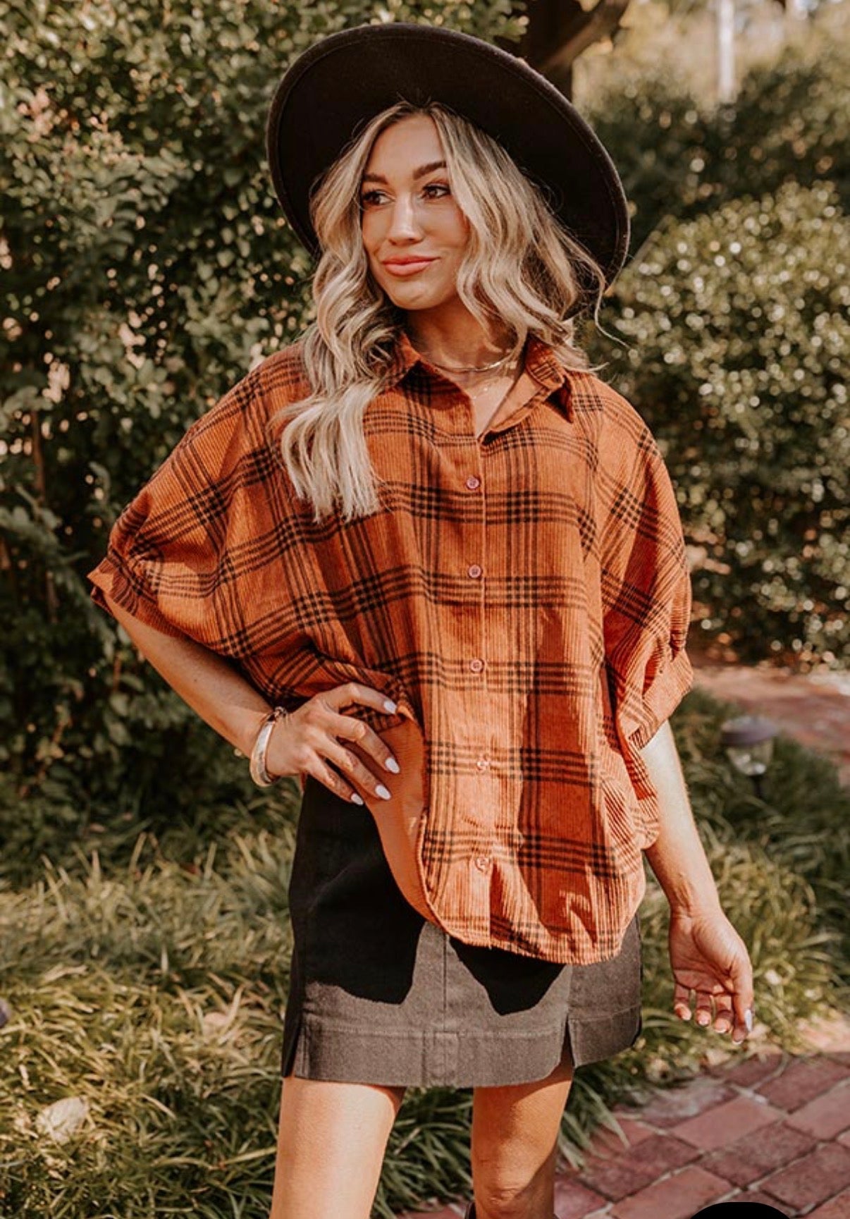 Corduroy Button Up Blouse
