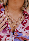 Good Vibes Gold Charm Necklace