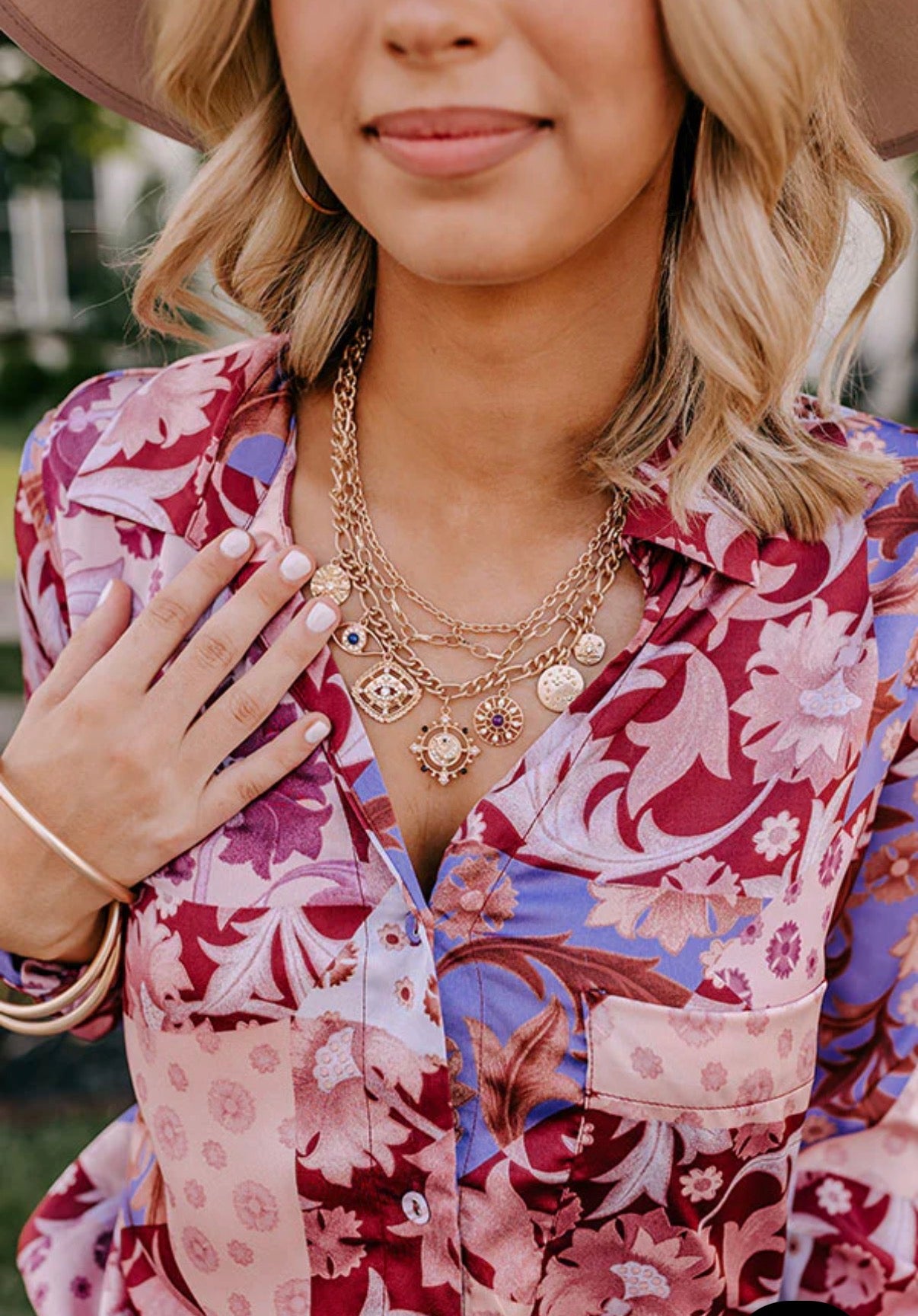 Good Vibes Gold Charm Necklace