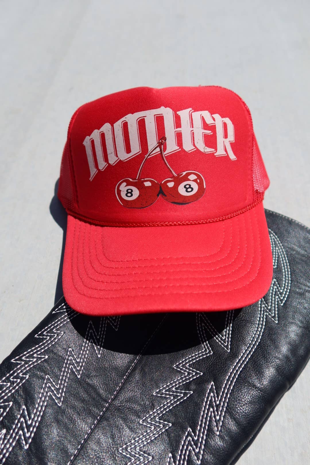 Mother Cherries Foam Trucker Hat : Red Hat