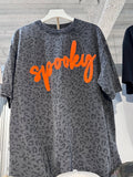 Spooky Black Leopard Tee