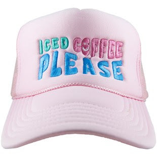 'Iced Coffee Please' Pink Trucker Hat